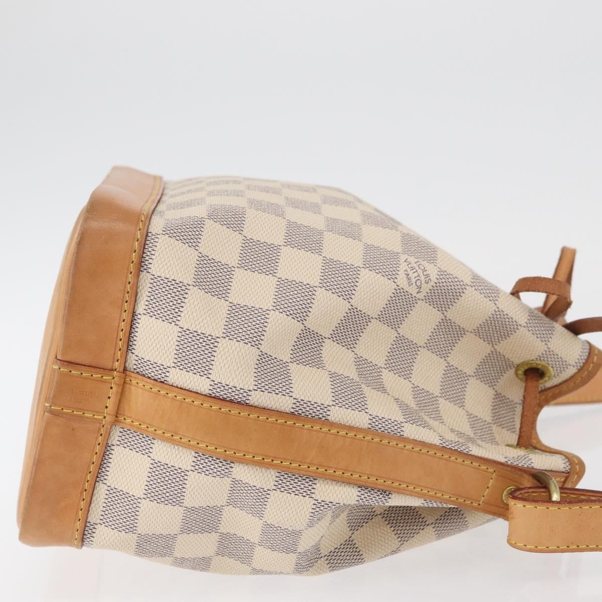 Louis Vuitton Noe Damier Ebene White Canvas Handbag (Pre-Owned)