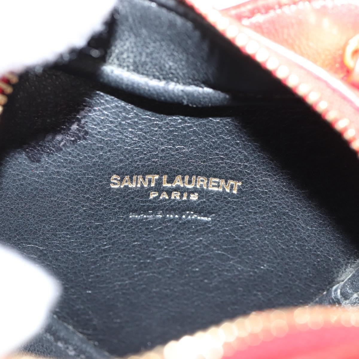 Saint Laurent Love Heart Chain Leather Red Leather Shoulder Bag Bag (Pre-Owned)