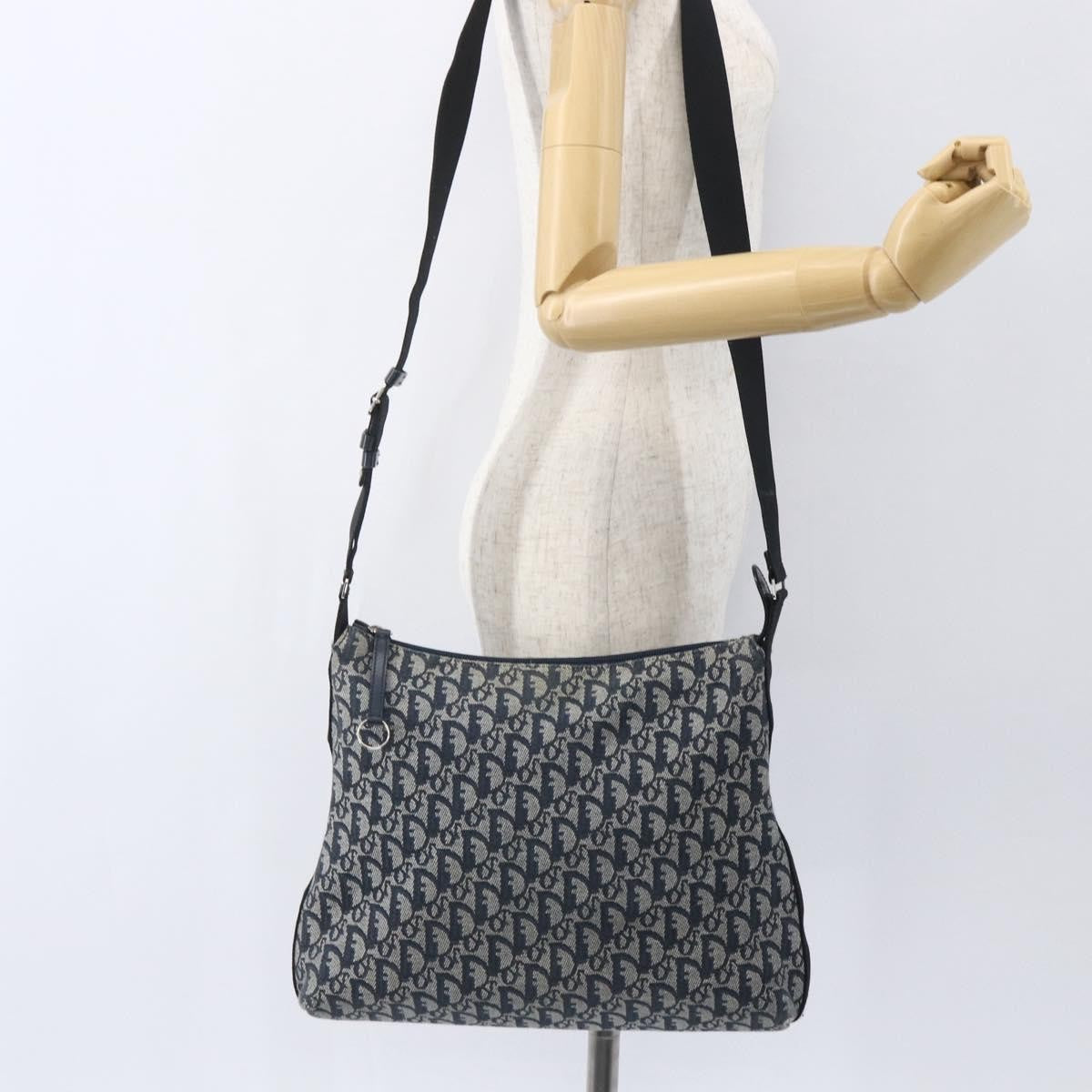 Christian Dior Vintage Trotter Canvas Navy Canvas Shoulder Bag Bag (Pre-Owned)
