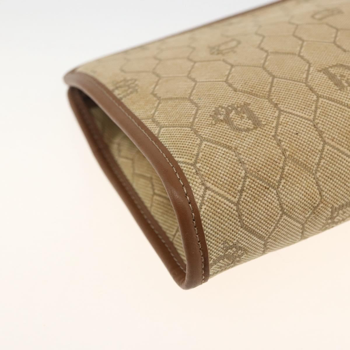 Christian Dior Vintage Honeycomb Clutch Canvas Beige Canvas Clutche & Pouche Bag (Pre-Owned)