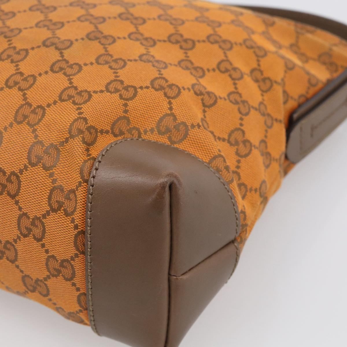 Gucci Shoulder Canvas Orange Canvas Shoulder Bag Bag (Pre-Owned)