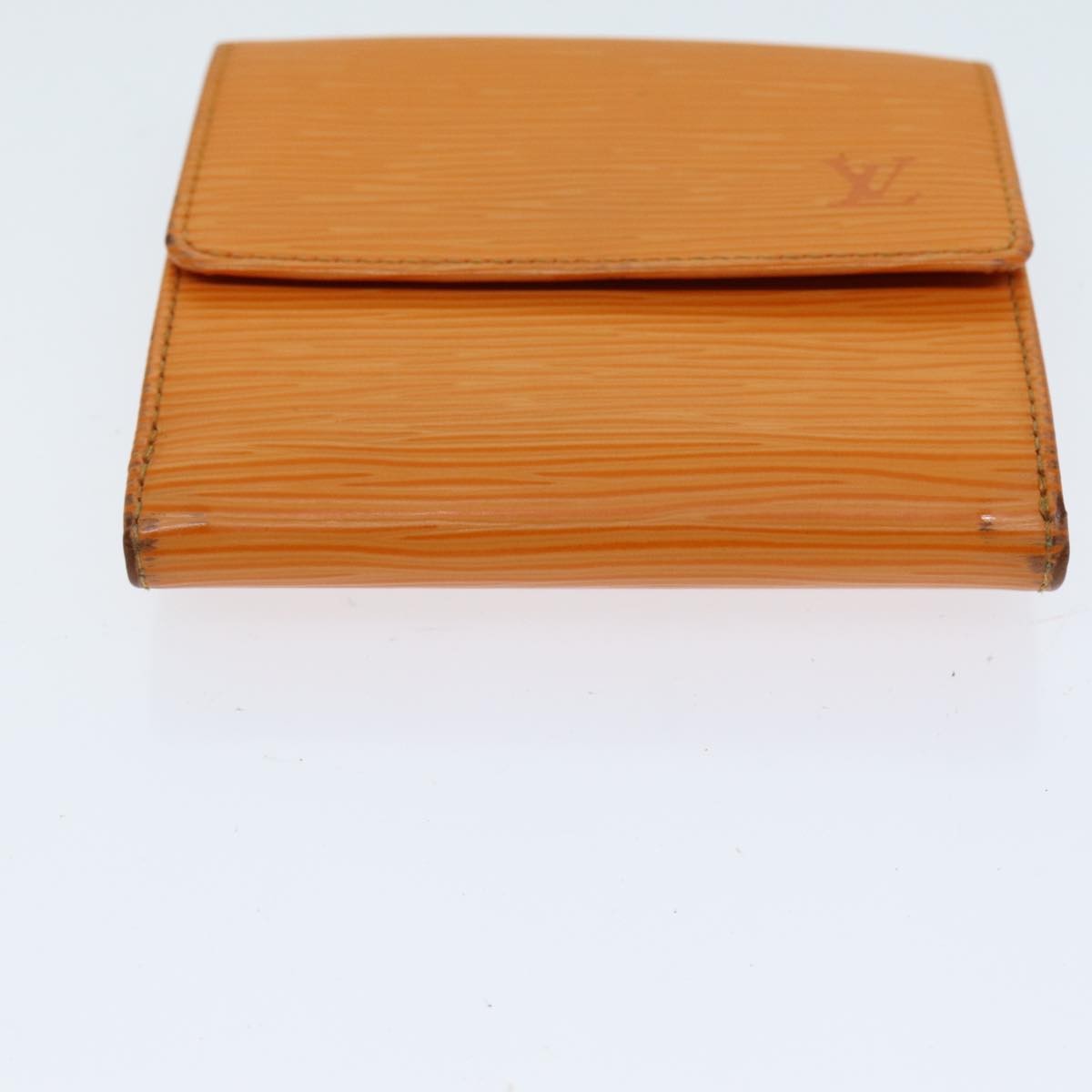 Louis Vuitton Compact Porte Tresor International Epi Leather Orange Leather Wallets Accessory (Pre-Owned)
