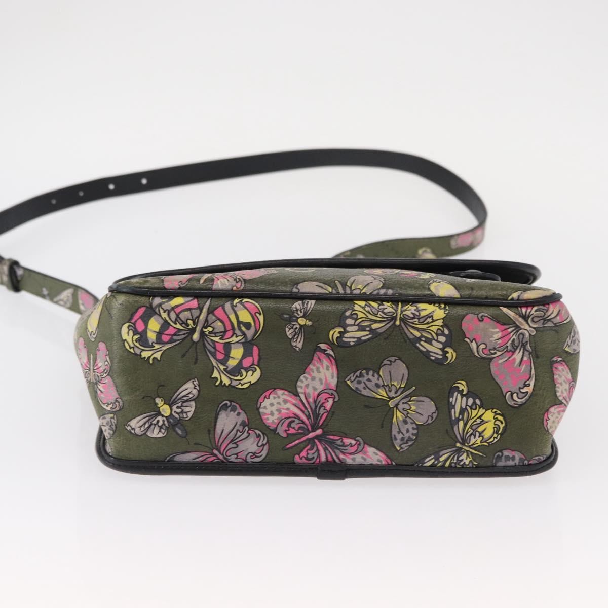 Loewe Messenger Printed Leather Green Leather Handbag (Pre-Owned)