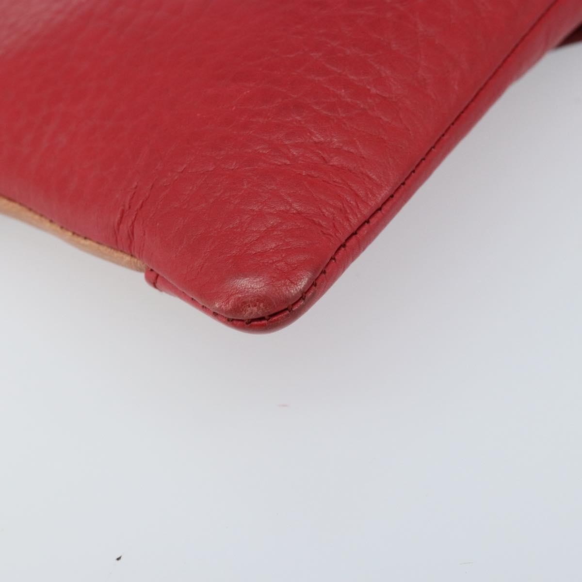 Chloe Envelope Wallet On Chain Leather Red Leather Shoulder Bag Bag (Pre-Owned)