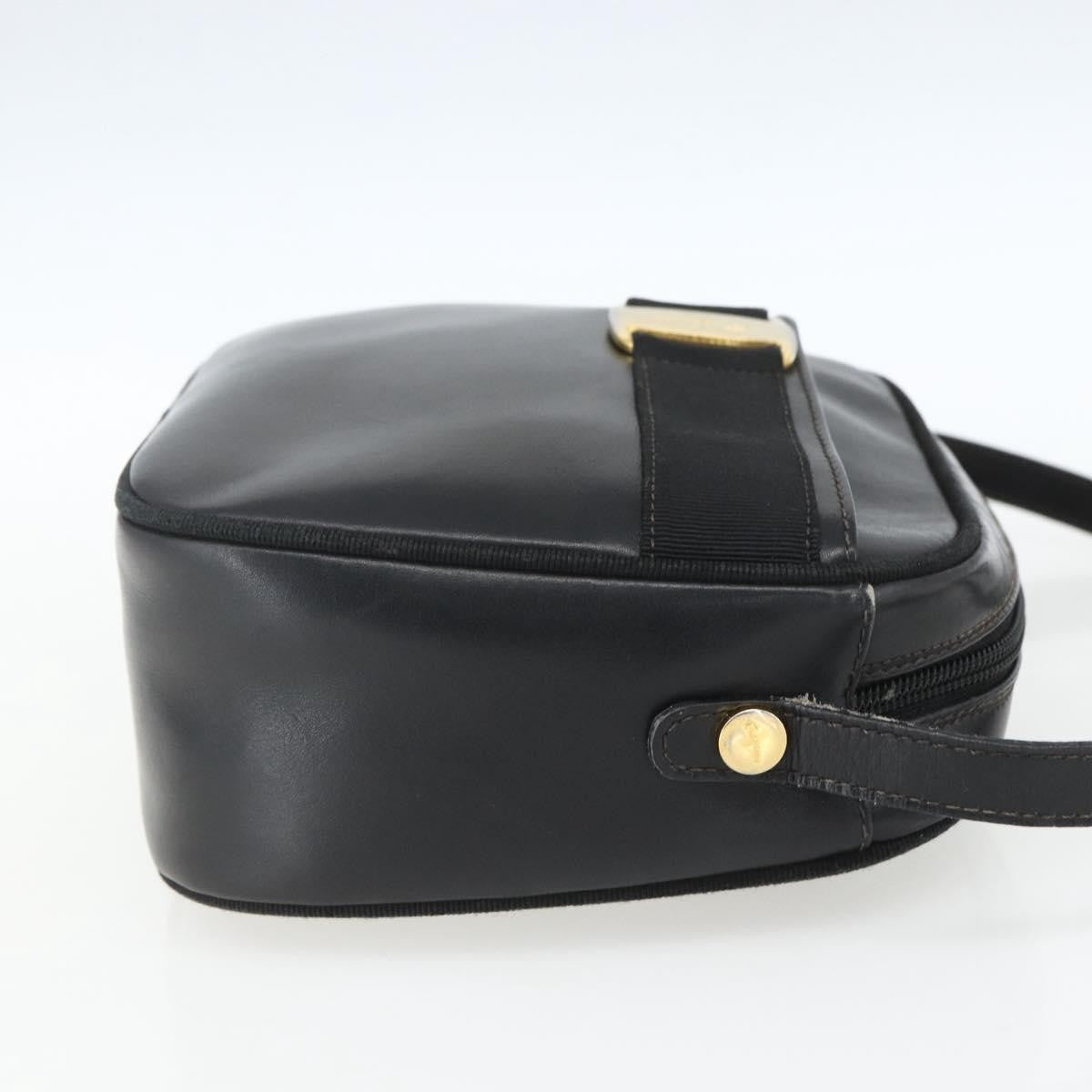 Salvatore Ferragamo Vara Bow Camera Patent Leather Black Leather Shoulder Bag Bag (Pre-Owned)