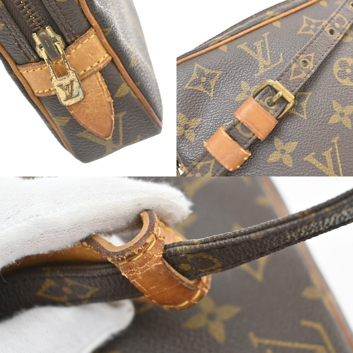 Louis Vuitton Pochette Marly Bandouliere Monogram Canvas Brown Canvas Shoulder Bag Bag (Pre-Owned)