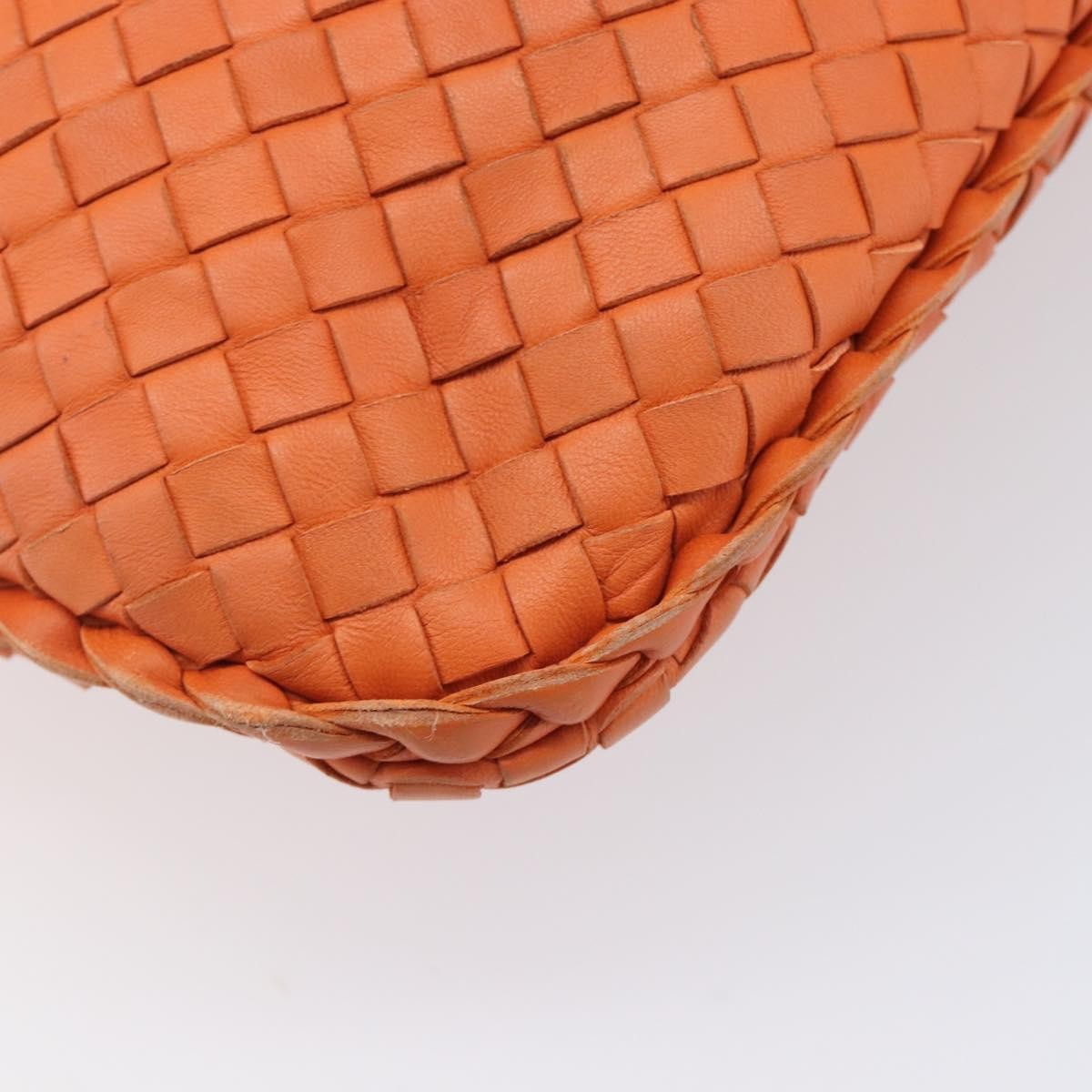 Bottega Veneta Veneta Hobo Intrecciato Nappa Orange Leather Shoulder Bag Bag (Pre-Owned)