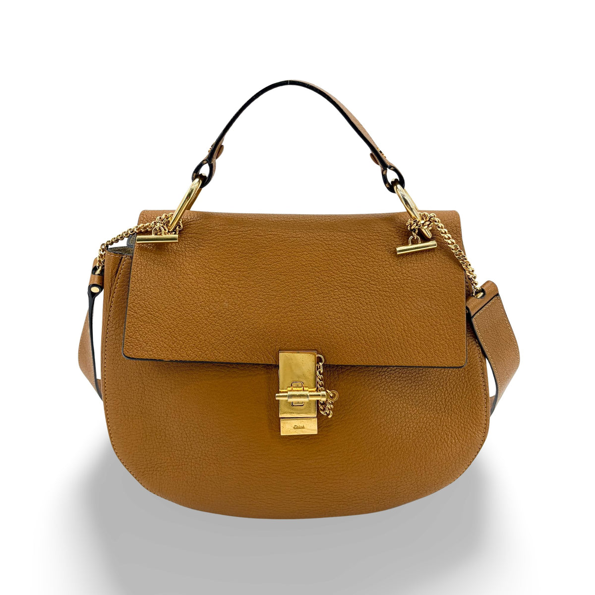 Chloe Drew Leather Brown Leather Crossbody Bag Bag (Pre-Owned)