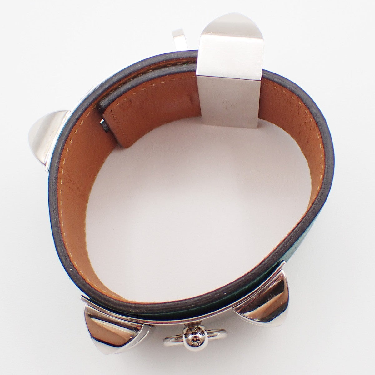 Hermes Collier De Chien Leather Green Leather Bracelet Jewelry (Pre-Owned)