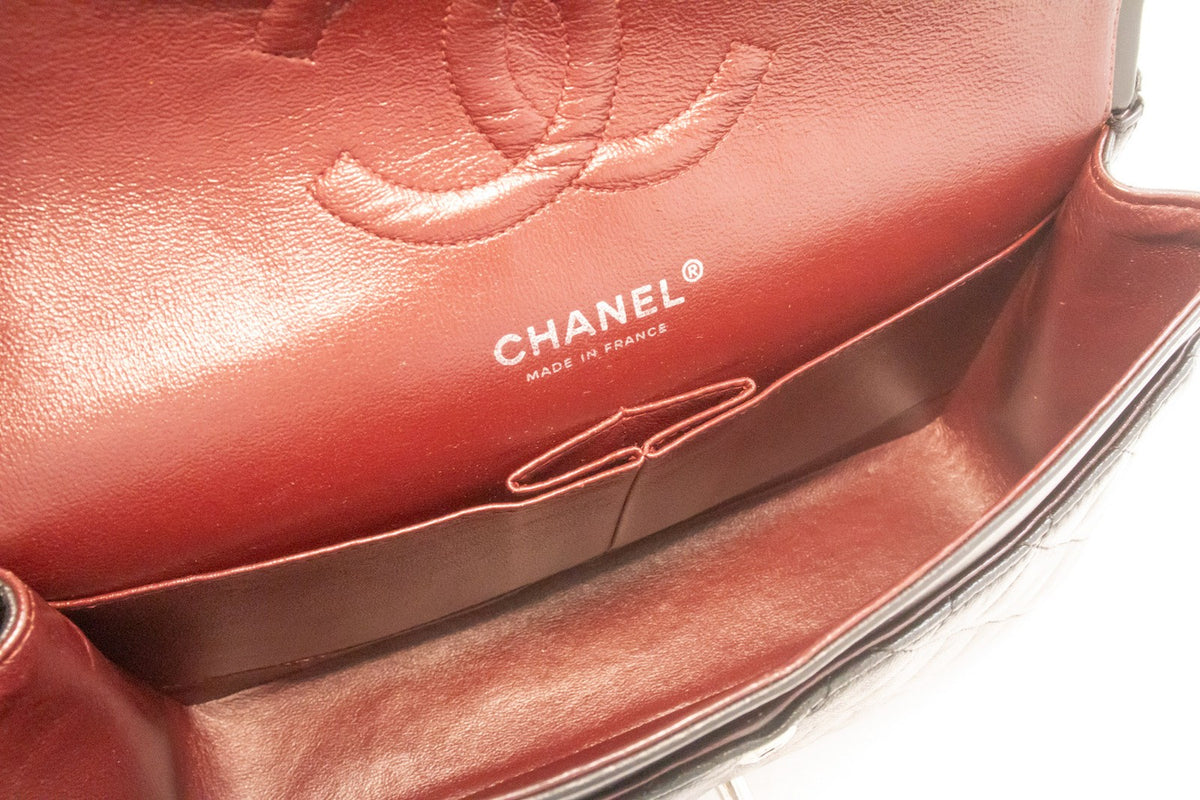 Chanel Classic Bowler Quilted Caviar Black Leather Handbag (Pre-Owned)