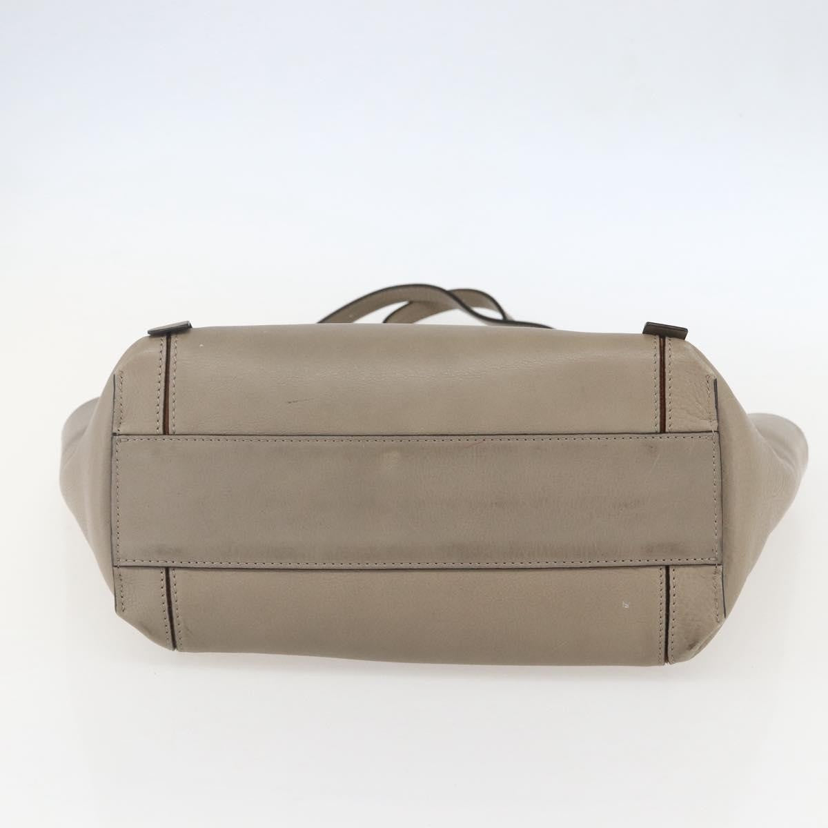 Chloe Milo Shopping Leather Beige Leather Tote Bag Bag (Pre-Owned)