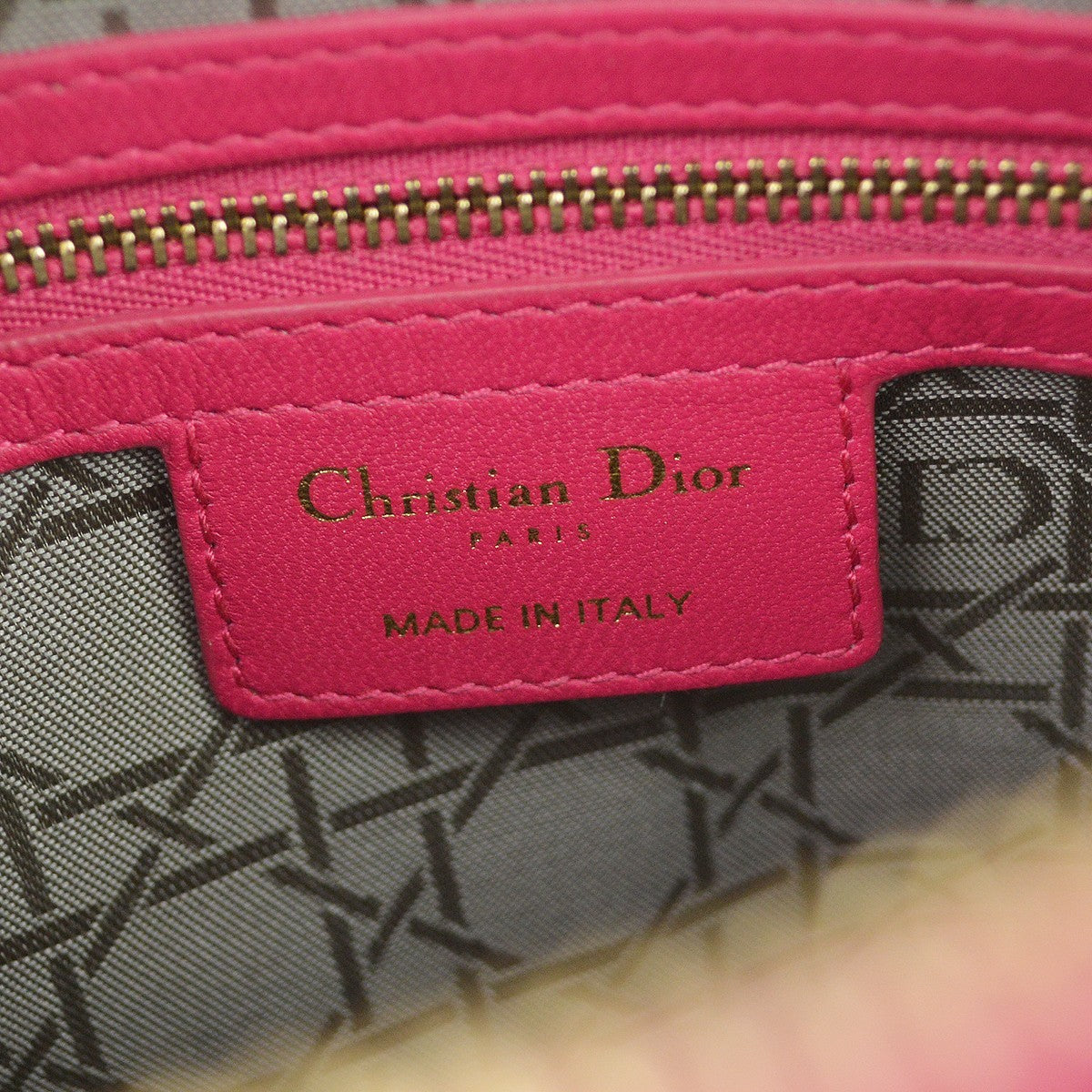Christian Dior Lady Dior Cannage Pink Leather Handbag (Pre-Owned)