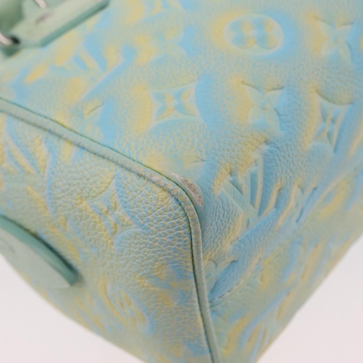 Louis Vuitton Speedy Bandouliere Stardust Monogram Empreinte Leather Green Leather Handbag (Pre-Owned)