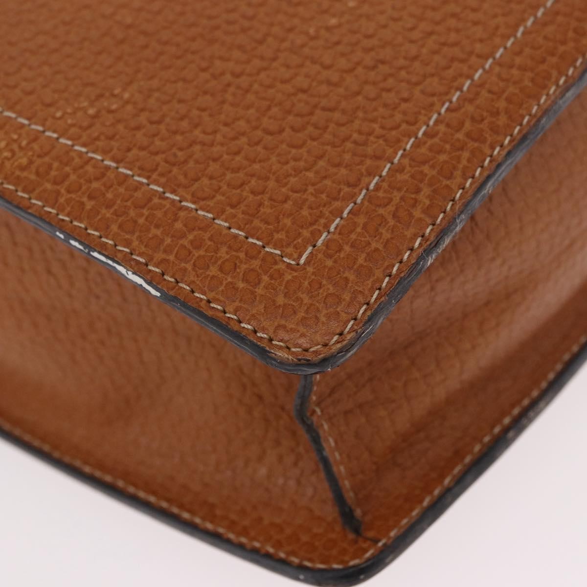 Loewe Anagram Business Leather Brown Leather Briefcase Bag (Pre-Owned)