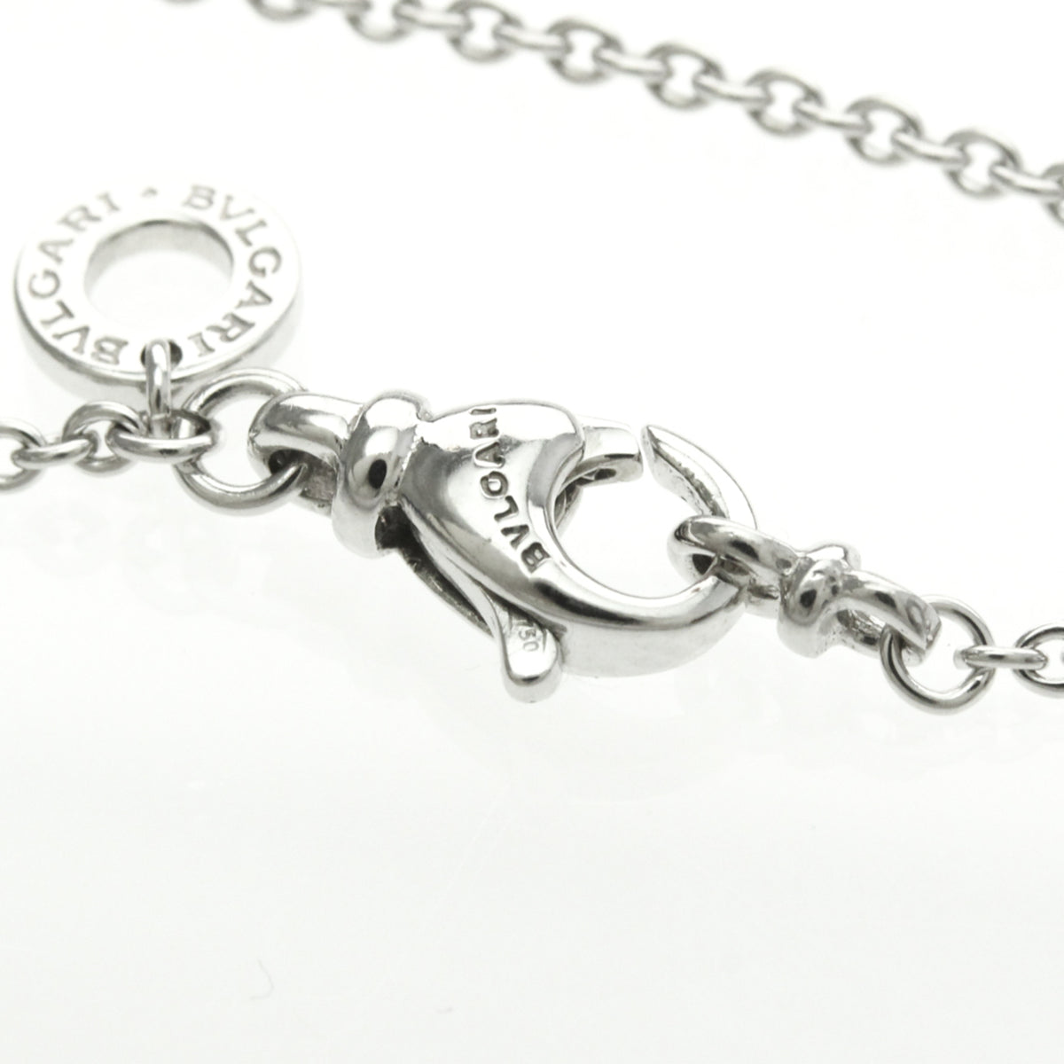 Bvlgari B.Zero1 Pendant 18K White Gold Silver White_Gold Necklace Jewelry (Pre-Owned)