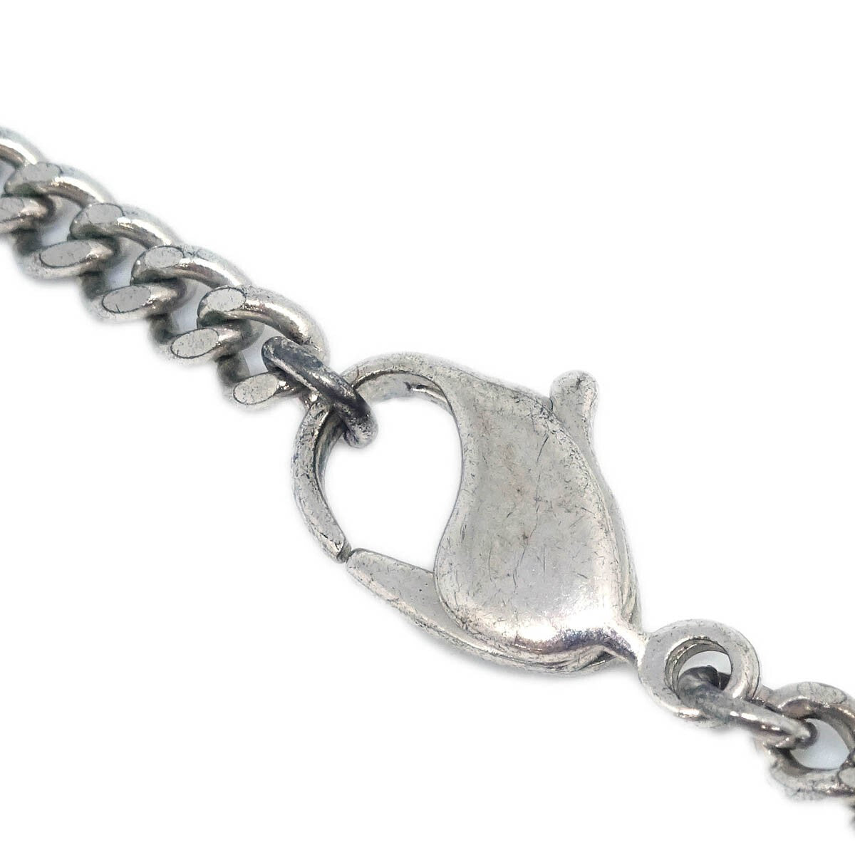 Chanel Vintage Cc Pendant Metal Silver Silver_Plated Necklace Jewelry (Pre-Owned)