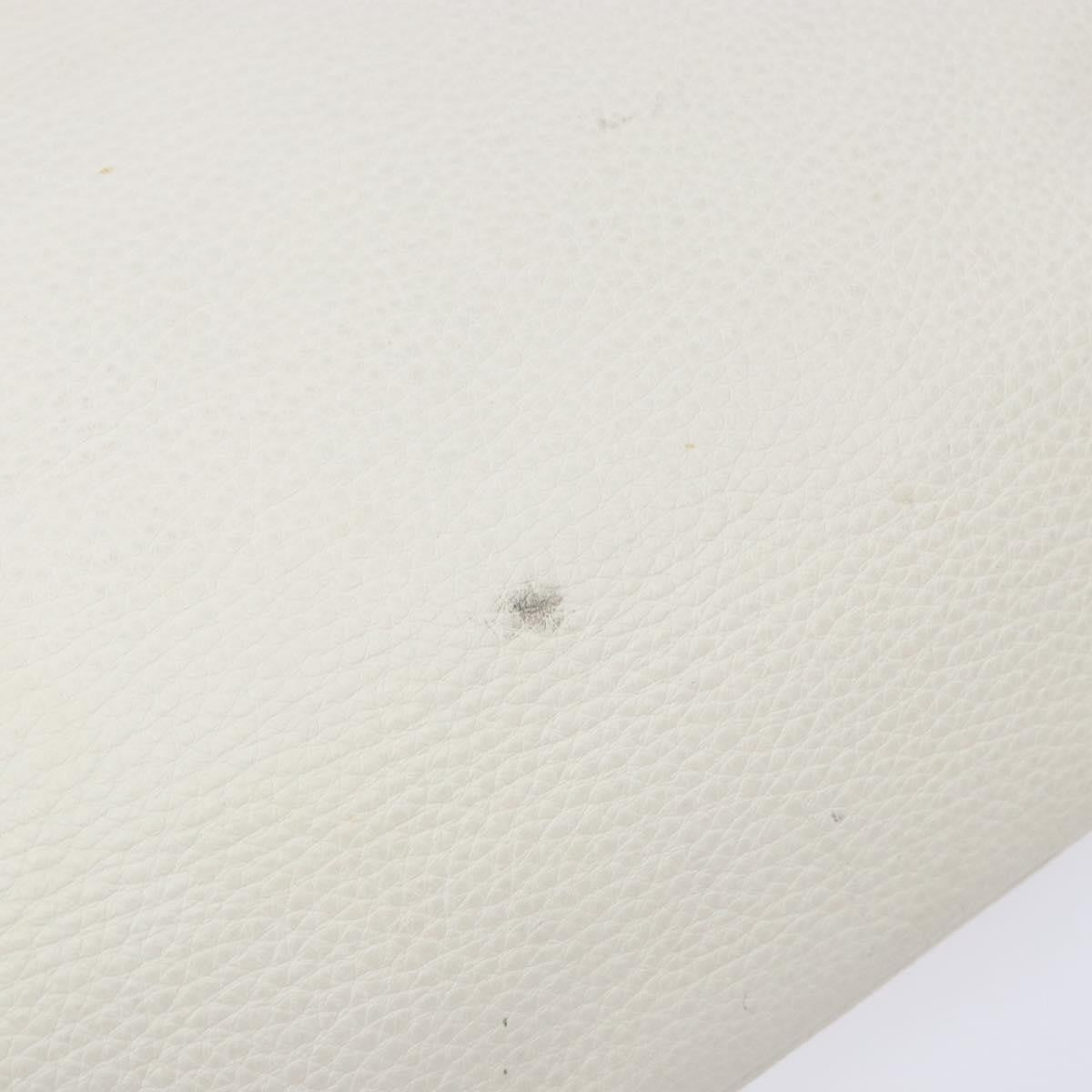 Salvatore Ferragamo Gancini Leather White Leather Shoulder Bag Bag (Pre-Owned)