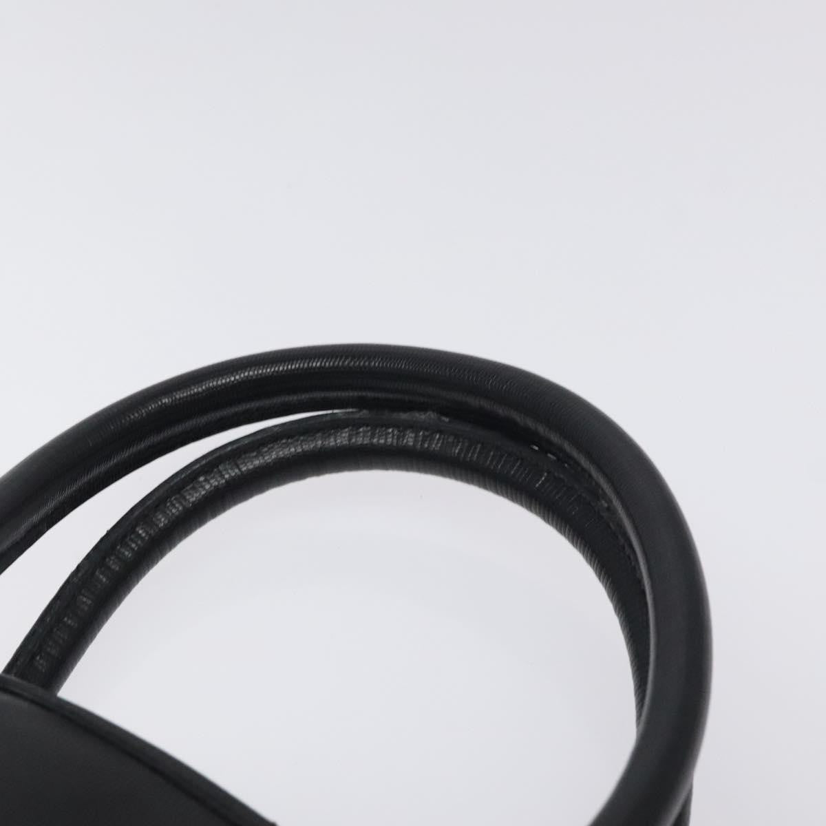 Celine Circle Logo Leather Black Leather Bag (Pre-Owned)