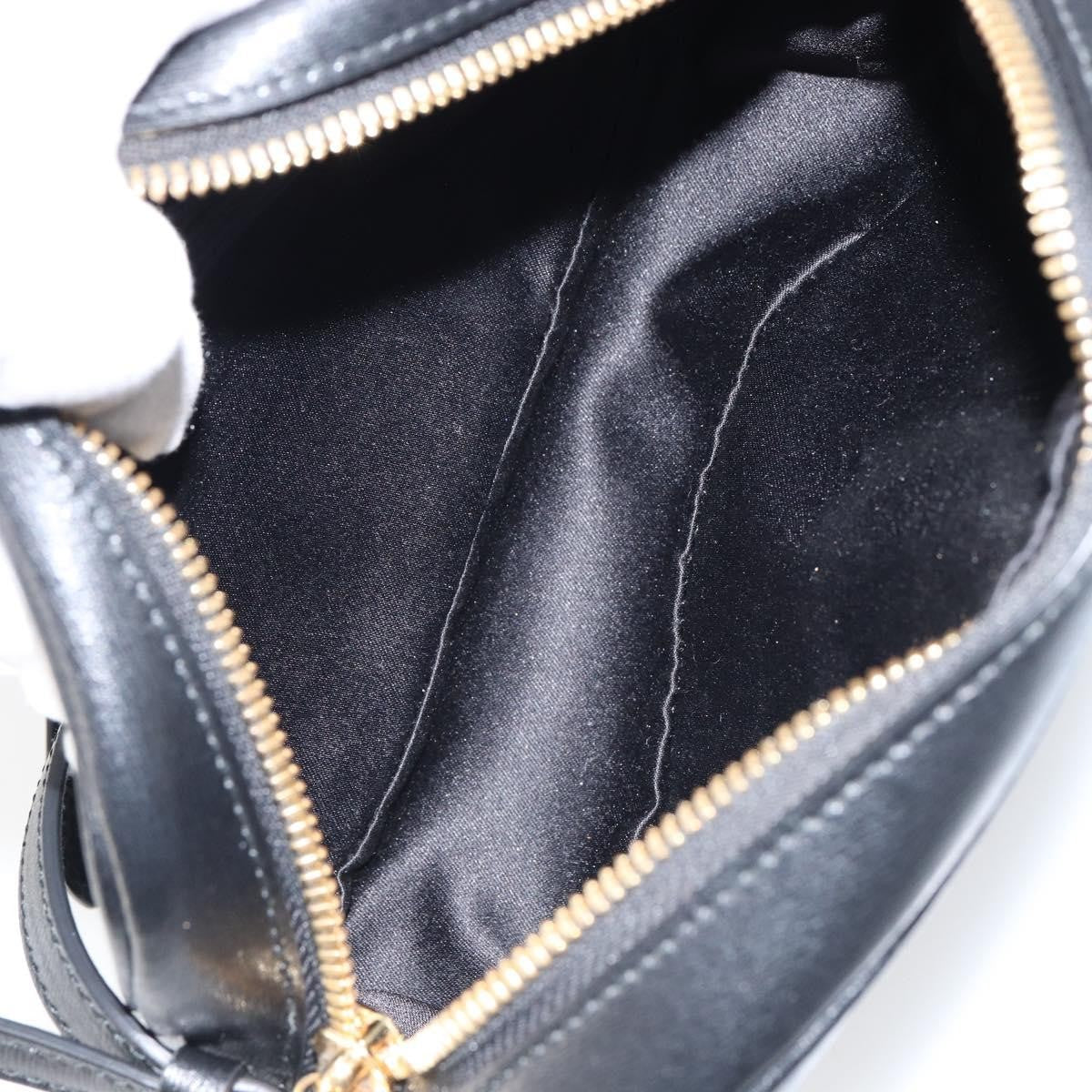 Salvatore Ferragamo City Camera Leather Black Leather Shoulder Bag Bag (Pre-Owned)