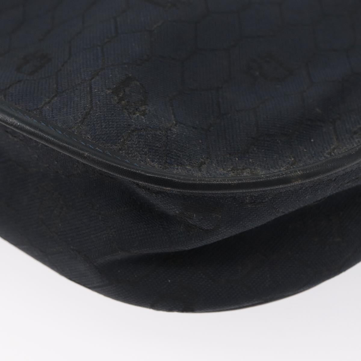 Christian Dior Vintage Honeycomb Flap Canvas And Leather Black Canvas Shoulder Bag Bag (Pre-Owned)