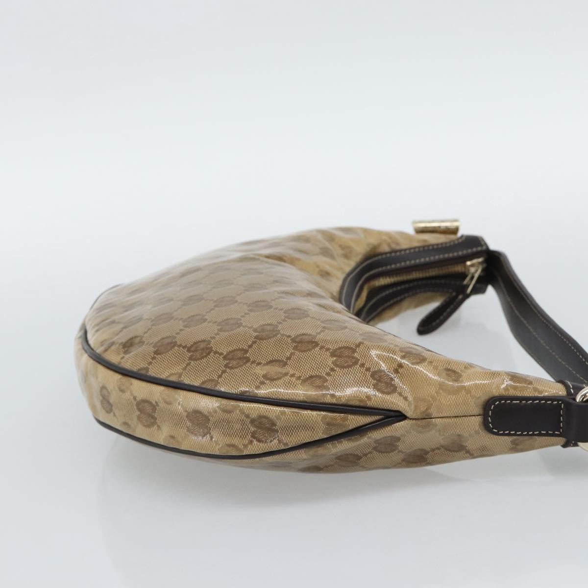 Gucci Vintage Hobo Crystal Canvas Beige Canvas Shoulder Bag Bag (Pre-Owned)