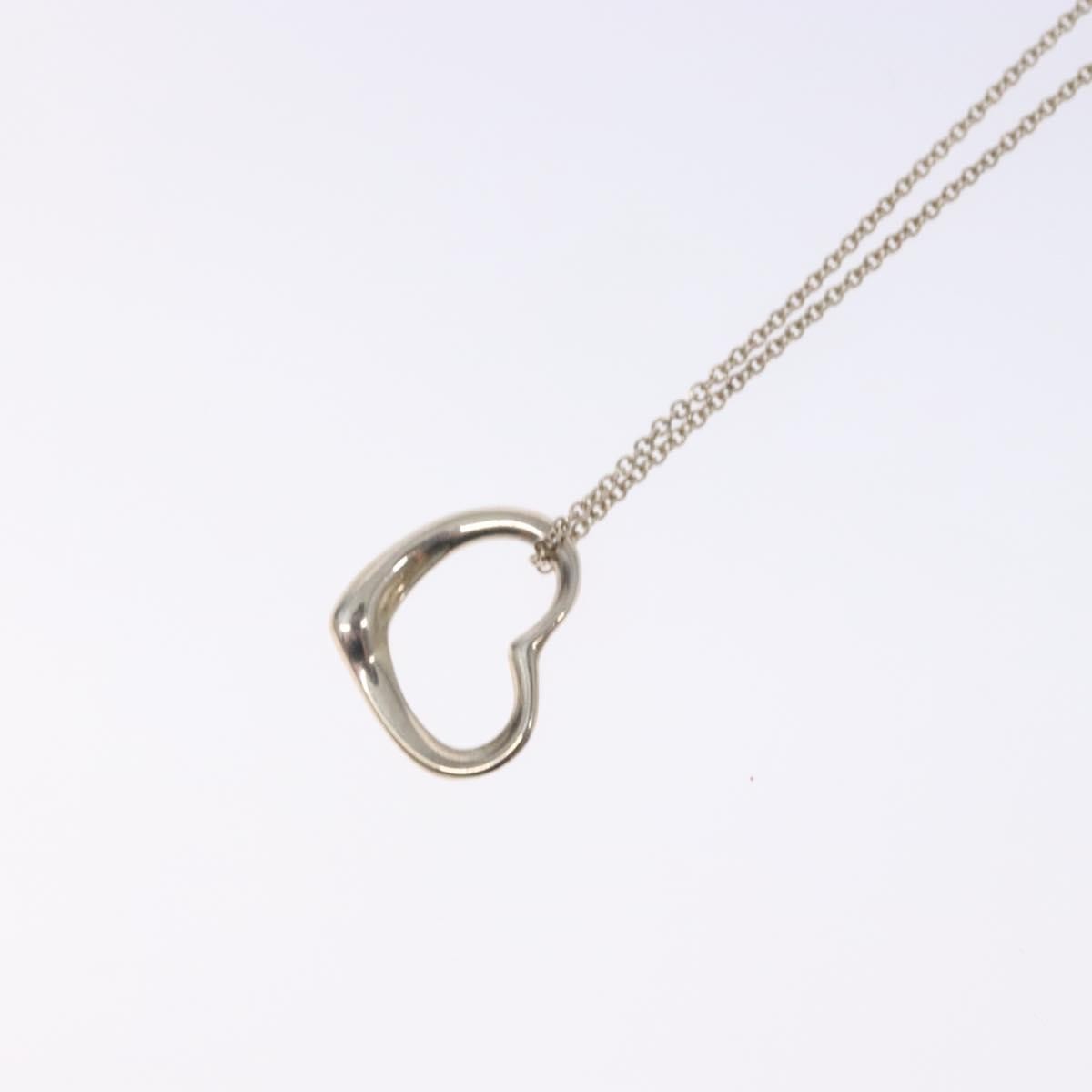Tiffany & Co. Elsa Peretti Open Heart Pendant Sterling Silver Silver Silver Necklace Jewelry (Pre-Owned)
