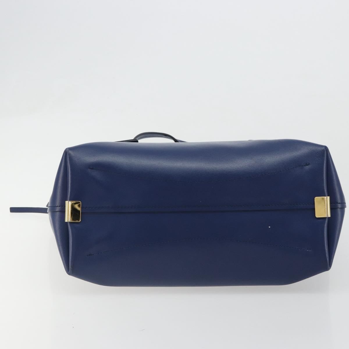 Chloe C Zipped Leather Blue Leather Tote Bag Bag (Pre-Owned)