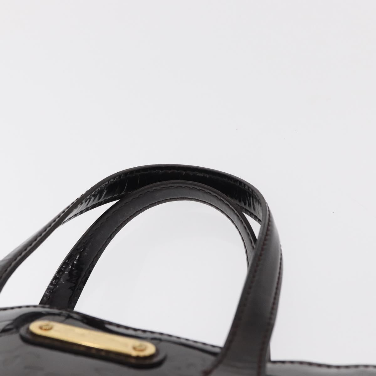 Louis Vuitton Wilshire Monogram Vernis Burgundy Patent_Leather Handbag (Pre-Owned)