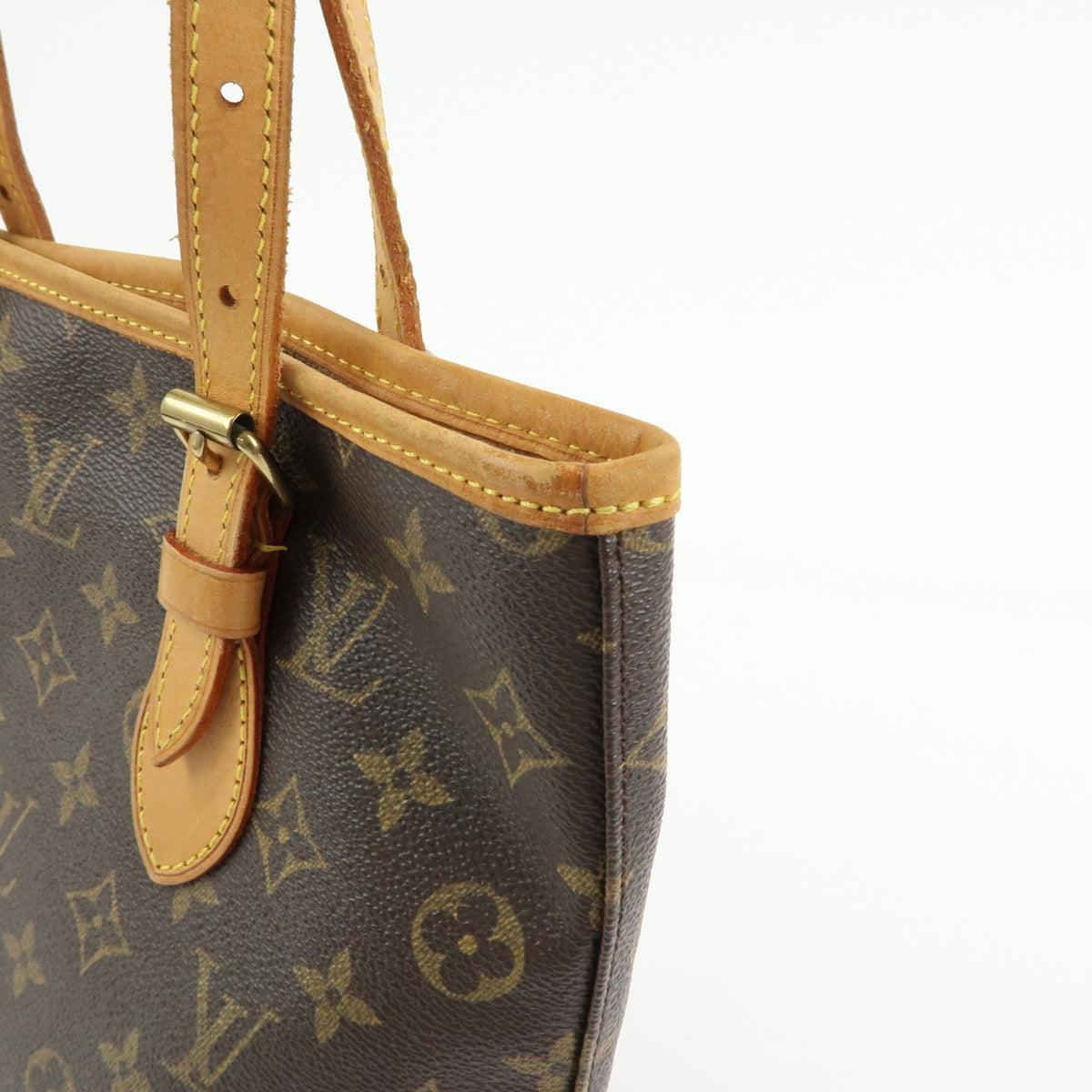 Louis Vuitton Petit Bucket Monogram Canvas Brown Canvas Handbag (Pre-Owned)