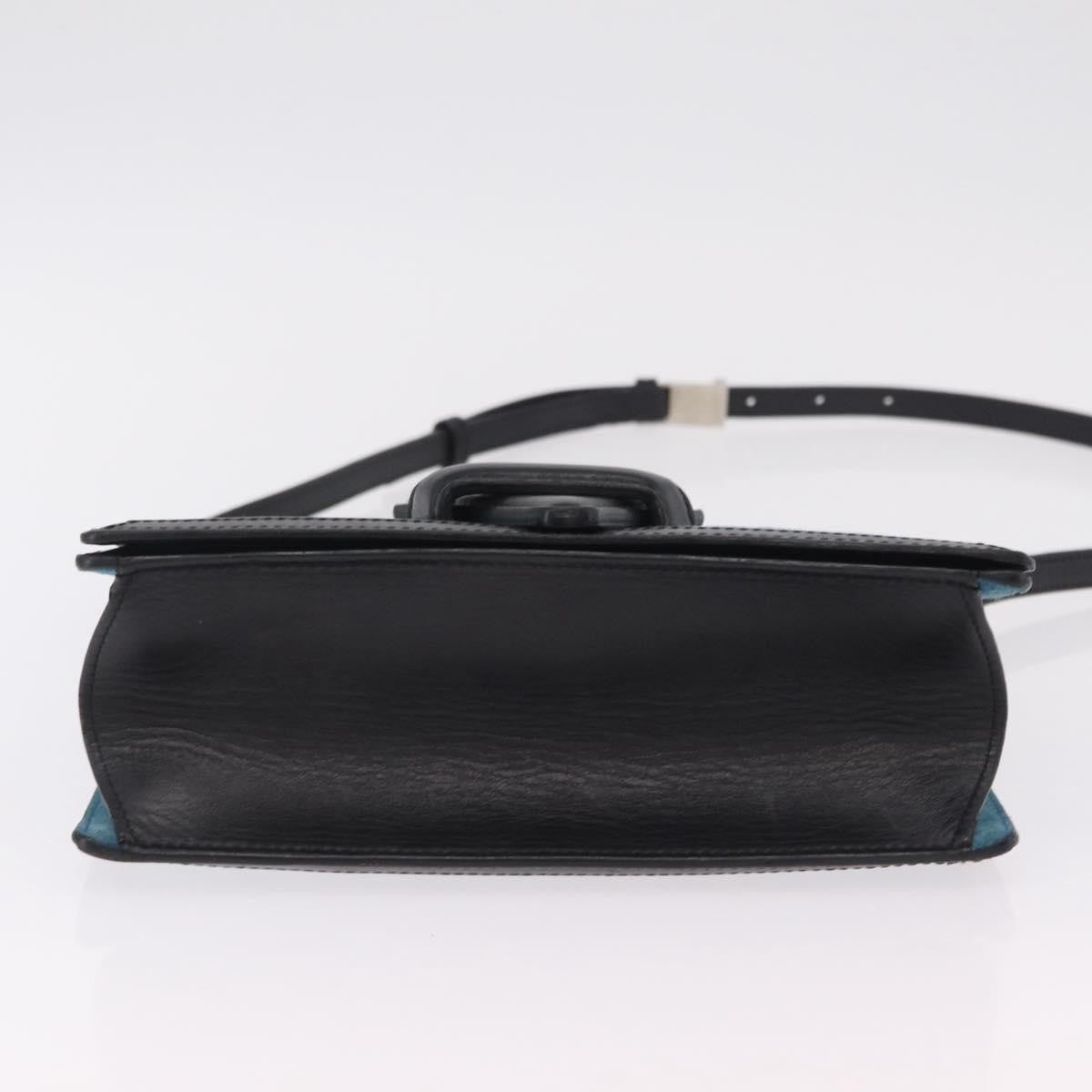 Loewe Barcelona Suede With Leather Blue Suede Shoulder Bag Bag (Pre-Owned)