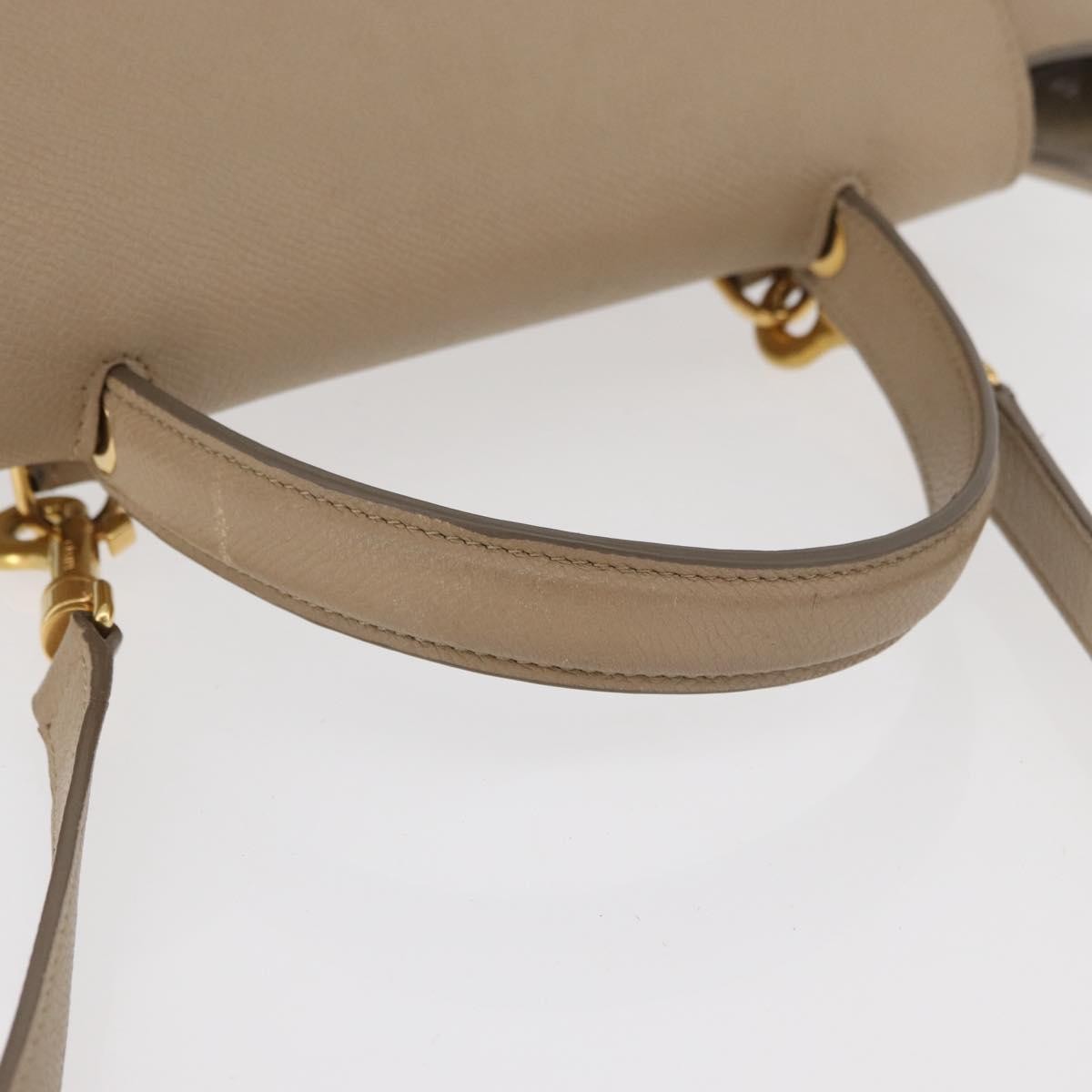 Celine Belt Calfskin Beige Leather Handbag (Pre-Owned)