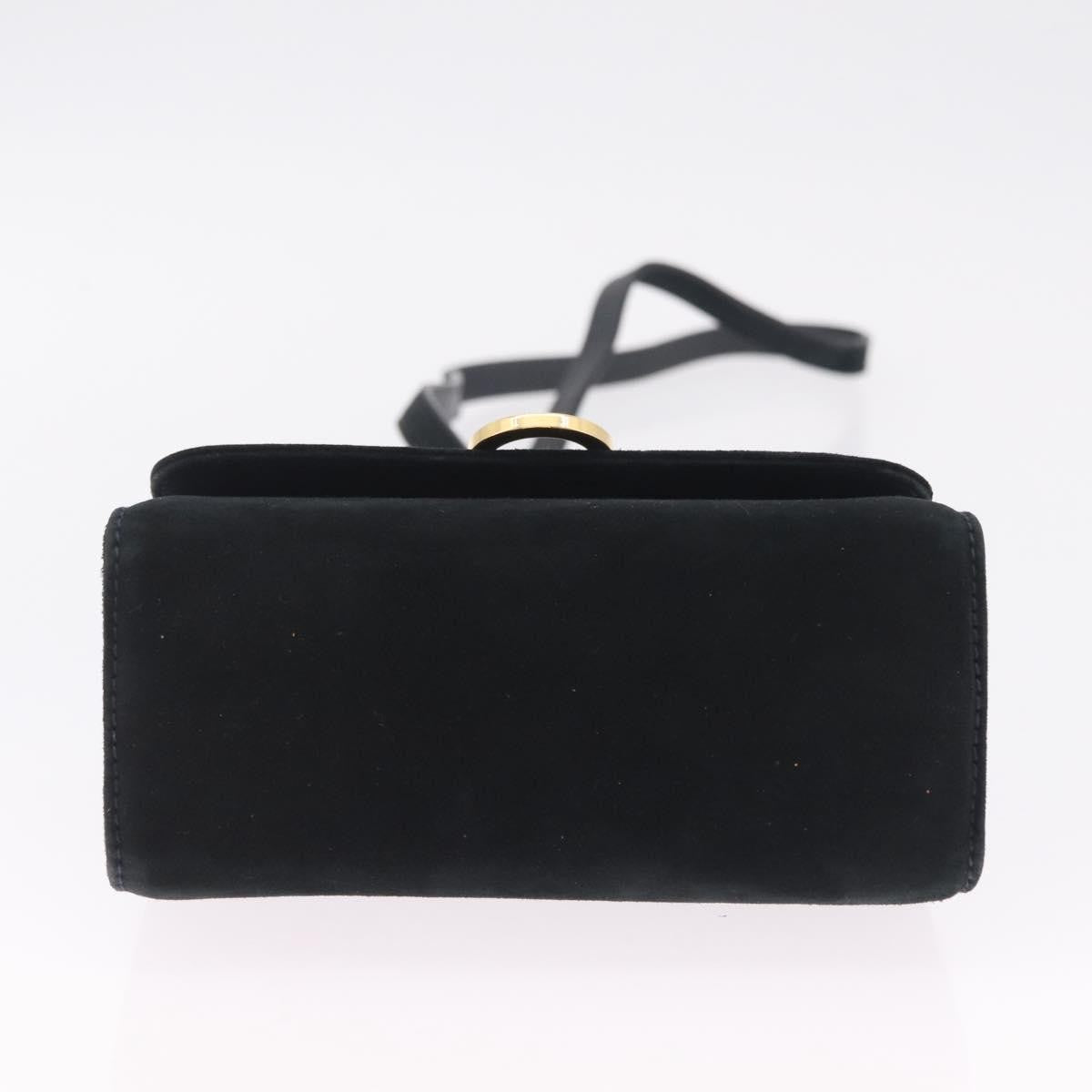 Salvatore Ferragamo Gancini Suede Navy Suede Crossbody Bag Bag (Pre-Owned)