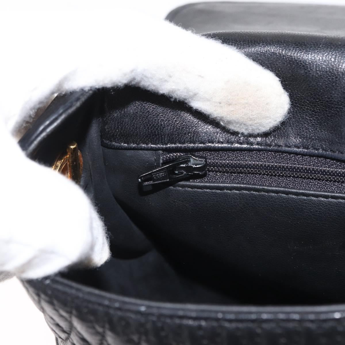 Bally Vintage Leather Black Leather Shoulder Bag Bag (Pre-Owned)