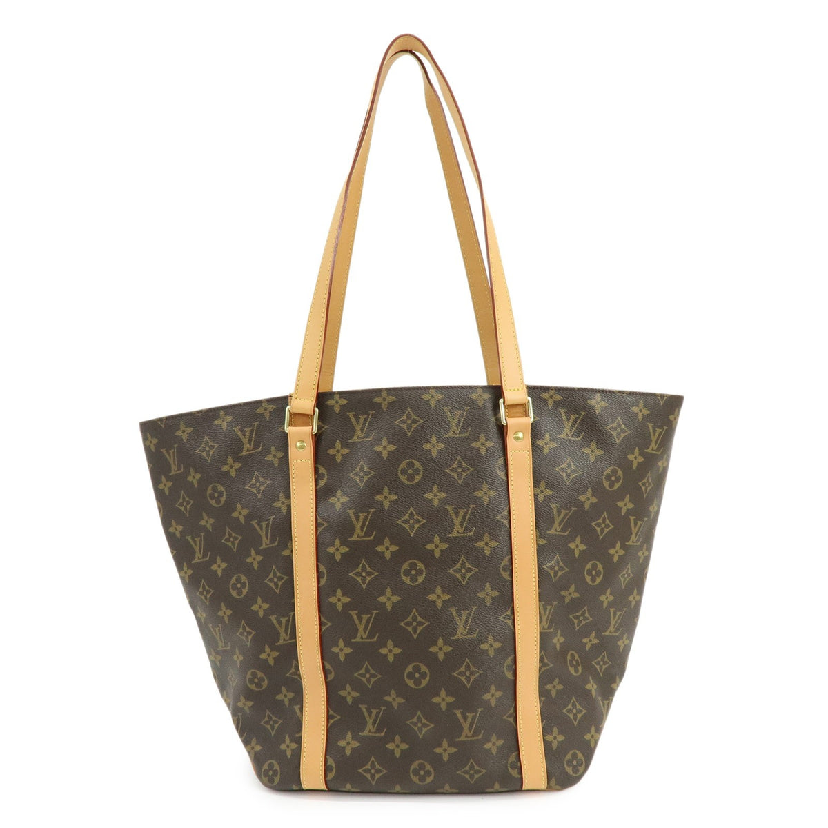 Louis Vuitton Shopping Sac Monogram Canvas Brown Canvas Handbag (Pre-Owned)