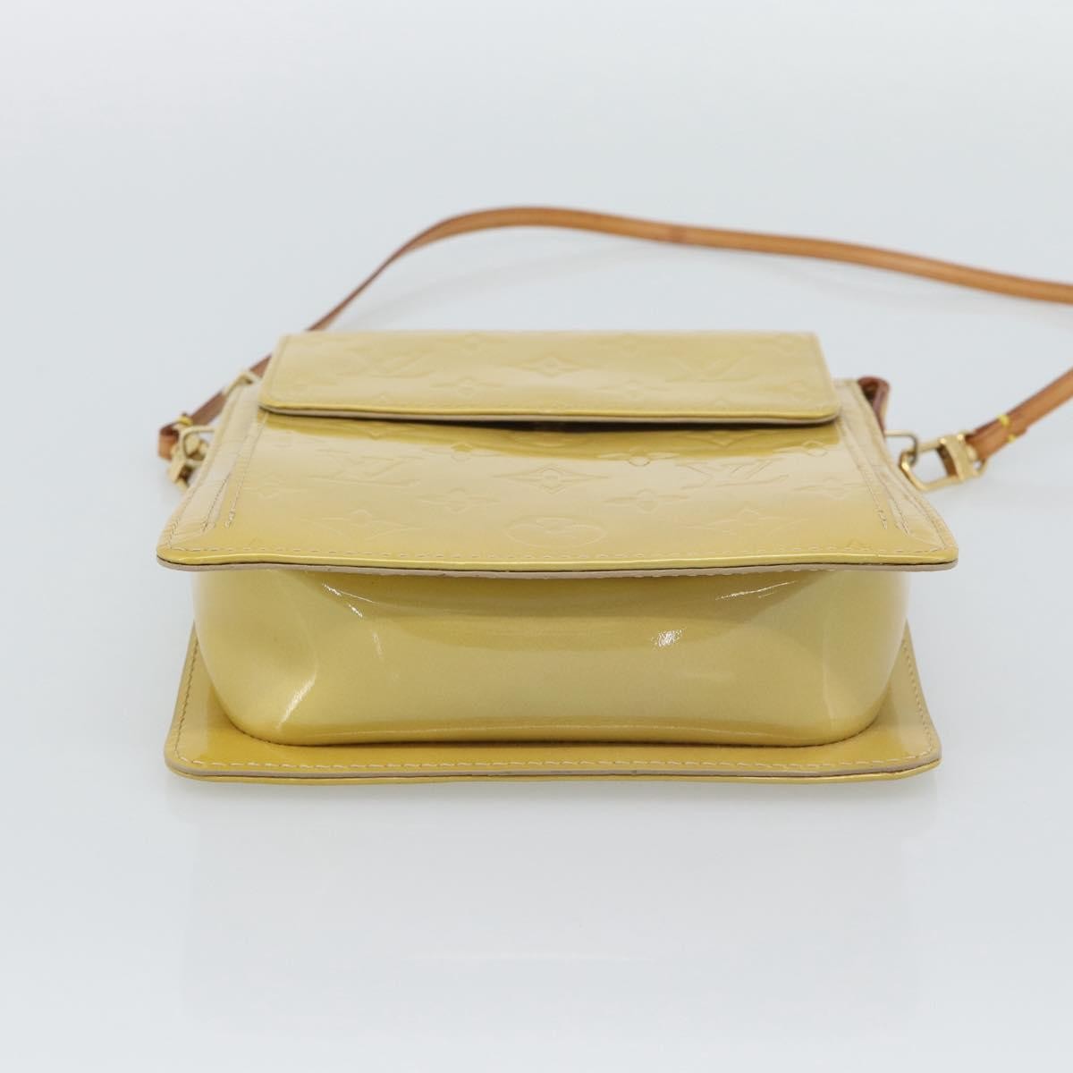Louis Vuitton Mott Monogram Vernis Beige Patent_Leather Clutche & Pouche Bag (Pre-Owned)