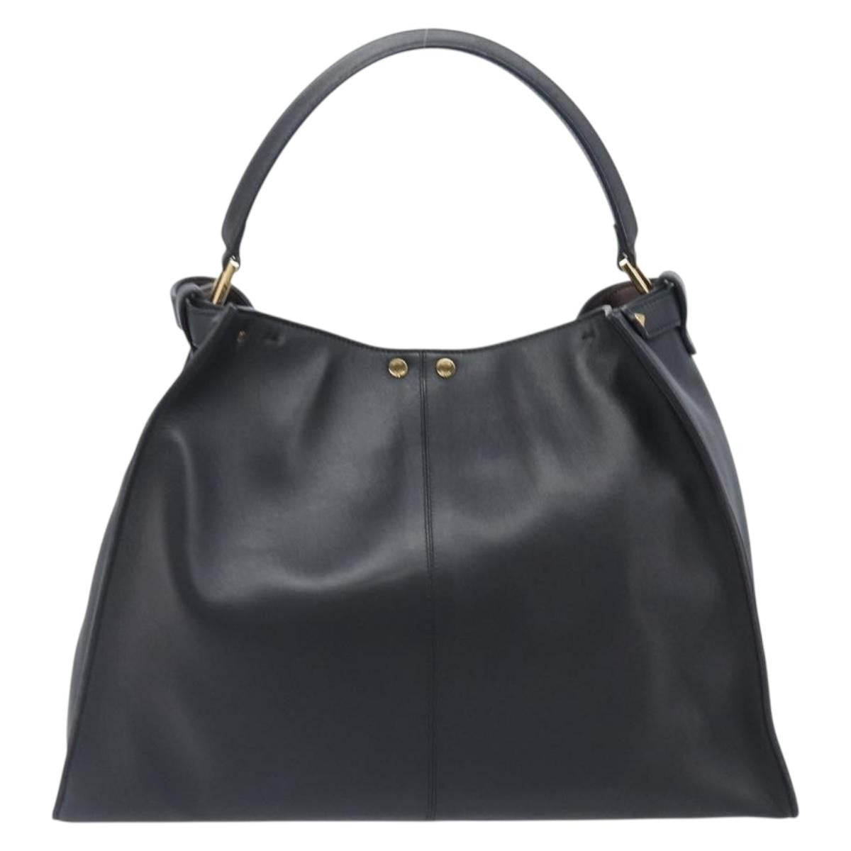 Fendi Peekaboo X-Lite Leather Black Leather Handbag (Pre-Owned)