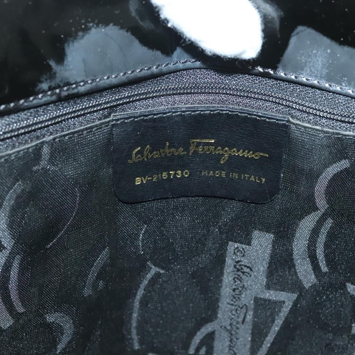 Salvatore Ferragamo Vala Tote Nylon Black Nylon Tote Bag Bag (Pre-Owned)