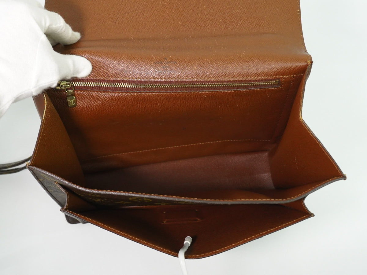 Louis Vuitton Monceau Monogram Canvas Brown Canvas Handbag (Pre-Owned)