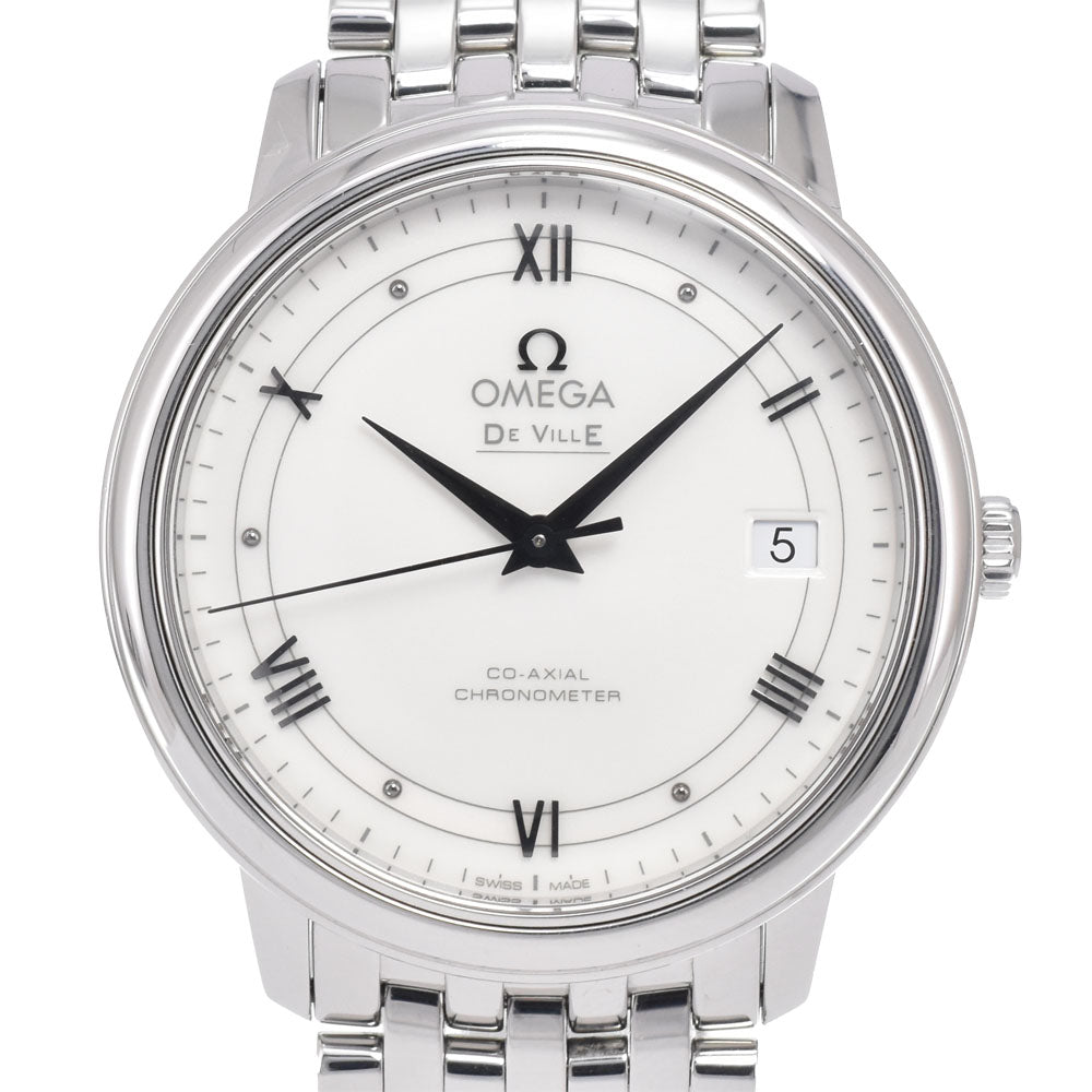Omega De Ville Prestige Co-Axial Chronometer Automatic Stainless Steel And Mother Of Pearl Watch (Pre-Owned)