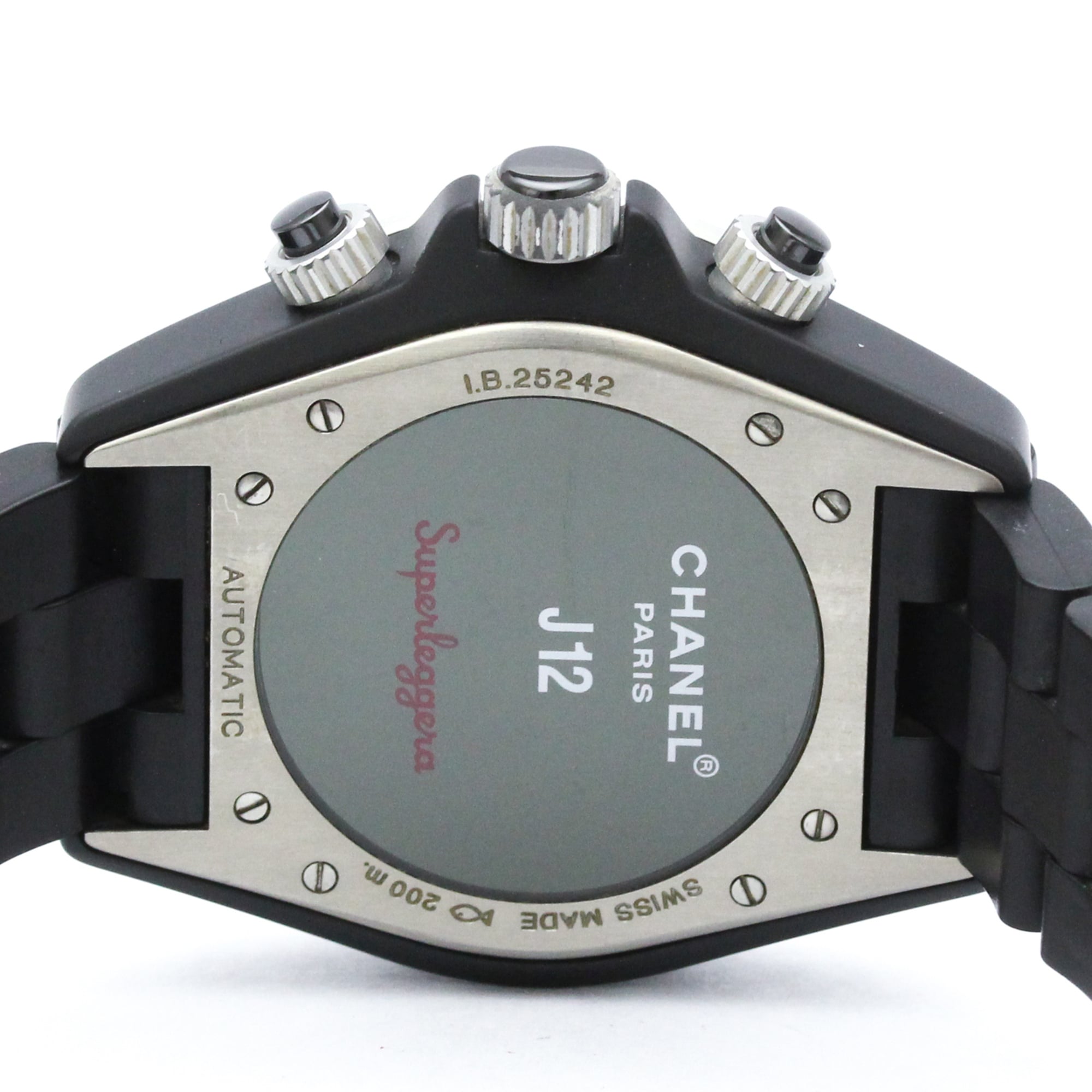Chanel J12 Chronograph Automatic Ceramic And Stainless Steel Watch (Pre-Owned)
