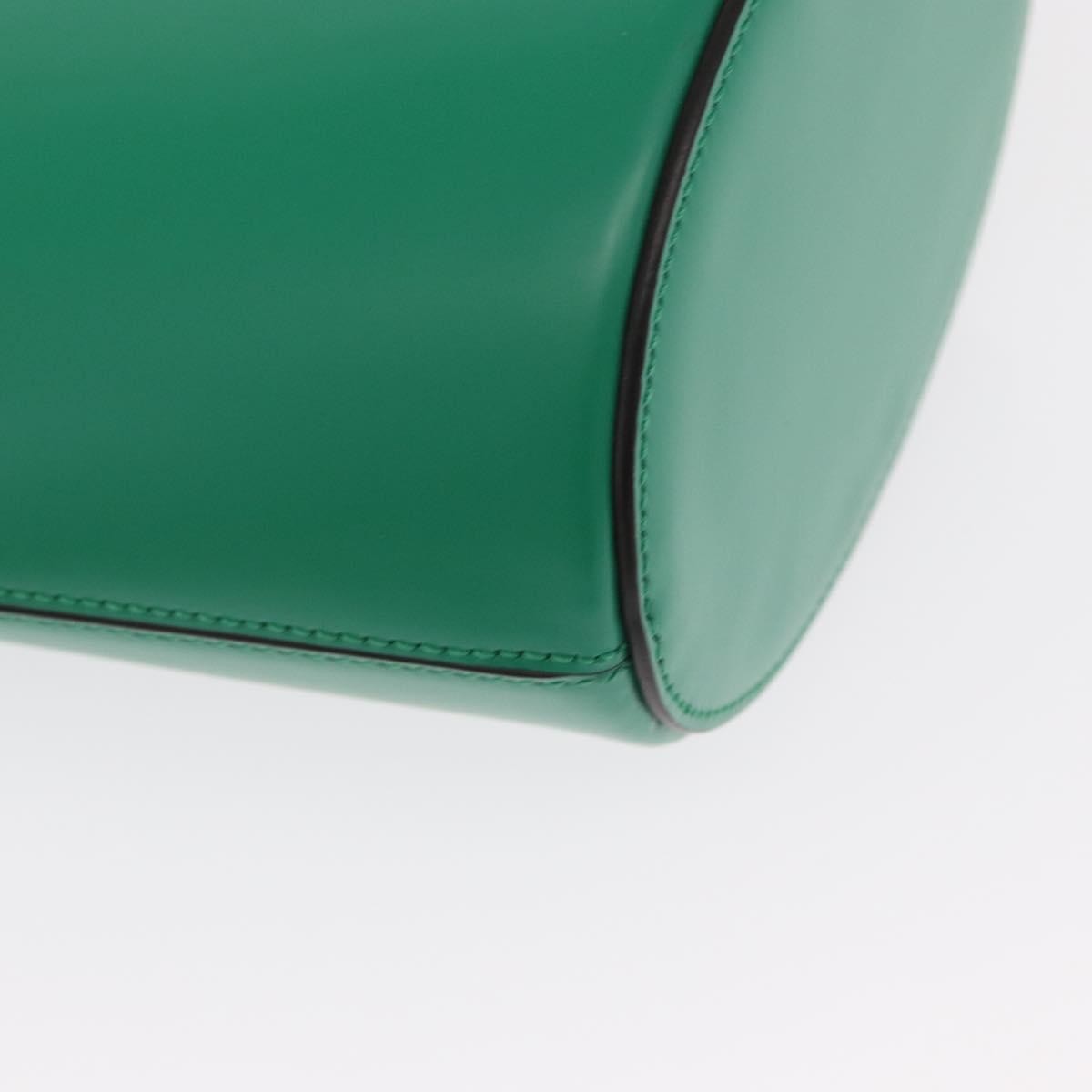 Salvatore Ferragamo Gancini Leather Green Leather Handbag (Pre-Owned)