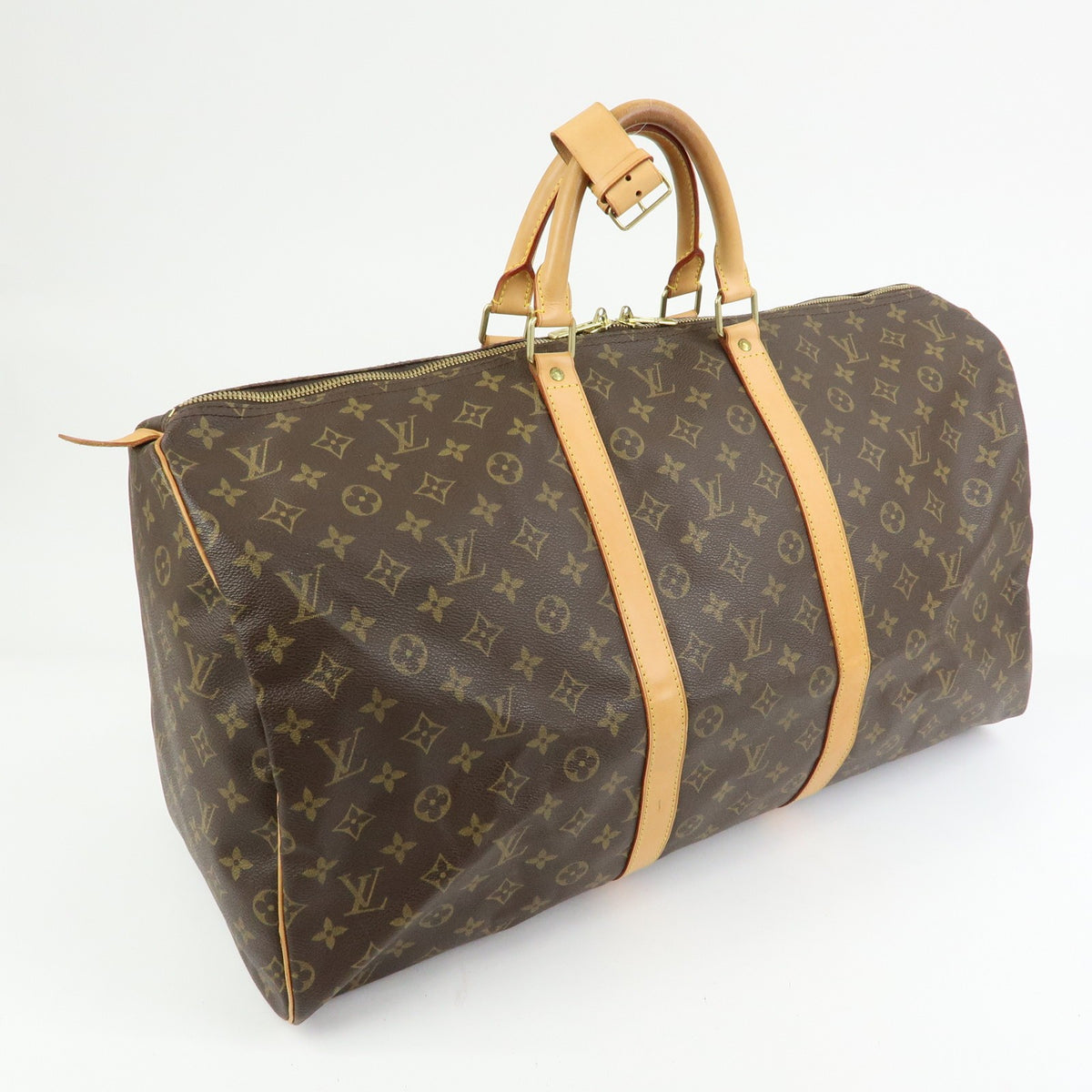 Louis Vuitton Keepall Monogram Canvas Brown Canvas Travel Bag Bag (Pre-Owned)