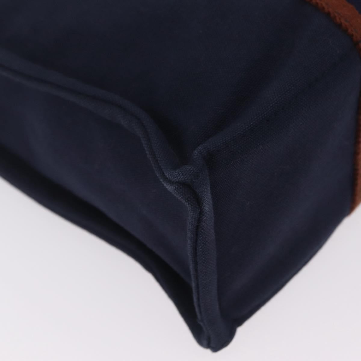 Hermes Fourre Tout Toile Navy Canvas Tote Bag Bag (Pre-Owned)