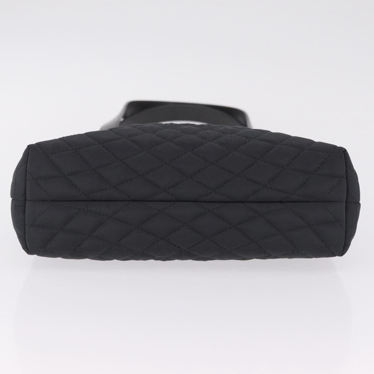 Bally Handbag Quilted Nylon Black Nylon Handbag (Pre-Owned)