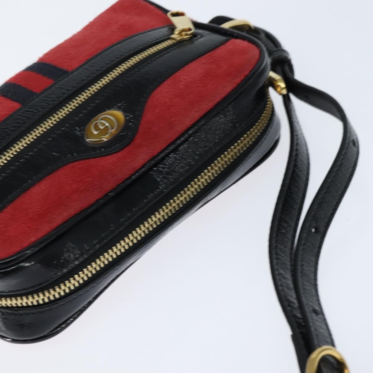Gucci Ophidia Suede Red Suede Shoulder Bag Bag (Pre-Owned)