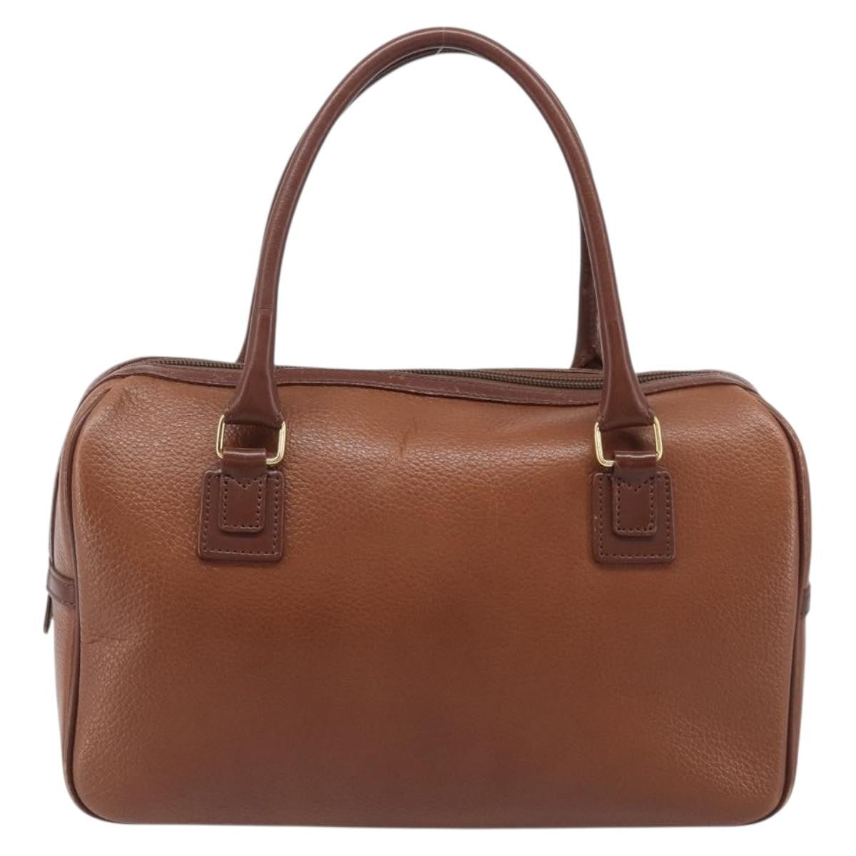 Burberry Vintage Boston Leather Brown Leather Handbag (Pre-Owned)