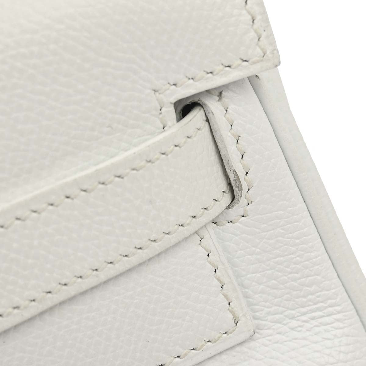Hermes Kelly Light Epsom With Gold Hardware White Leather Handbag (Pre-Owned)