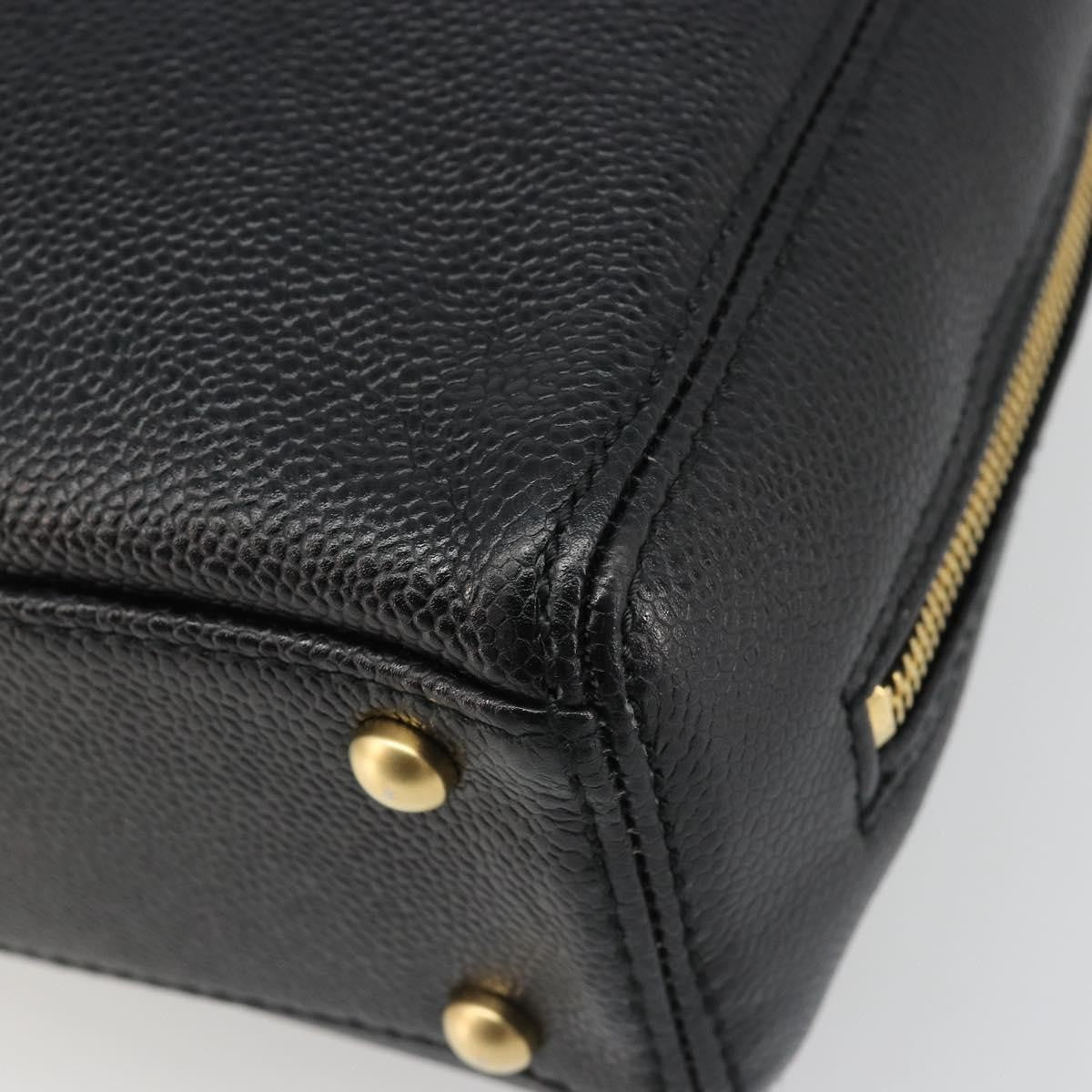 Chanel Coco Mark Leather Black Leather Shoulder Bag Bag (Pre-Owned)