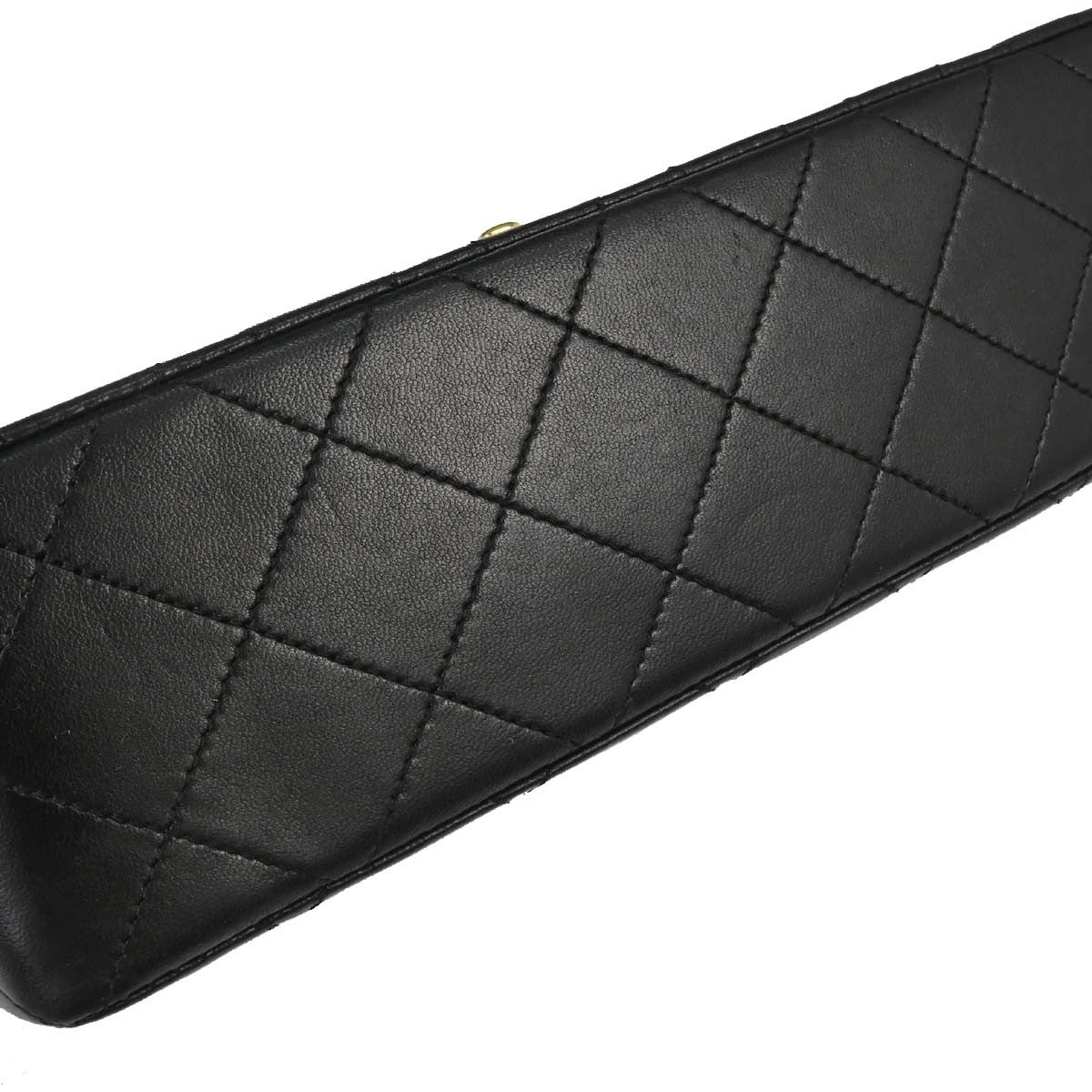 Chanel Timeless - Classic Double Flap Leather Black Leather Shoulder Bag Bag (Pre-Owned)