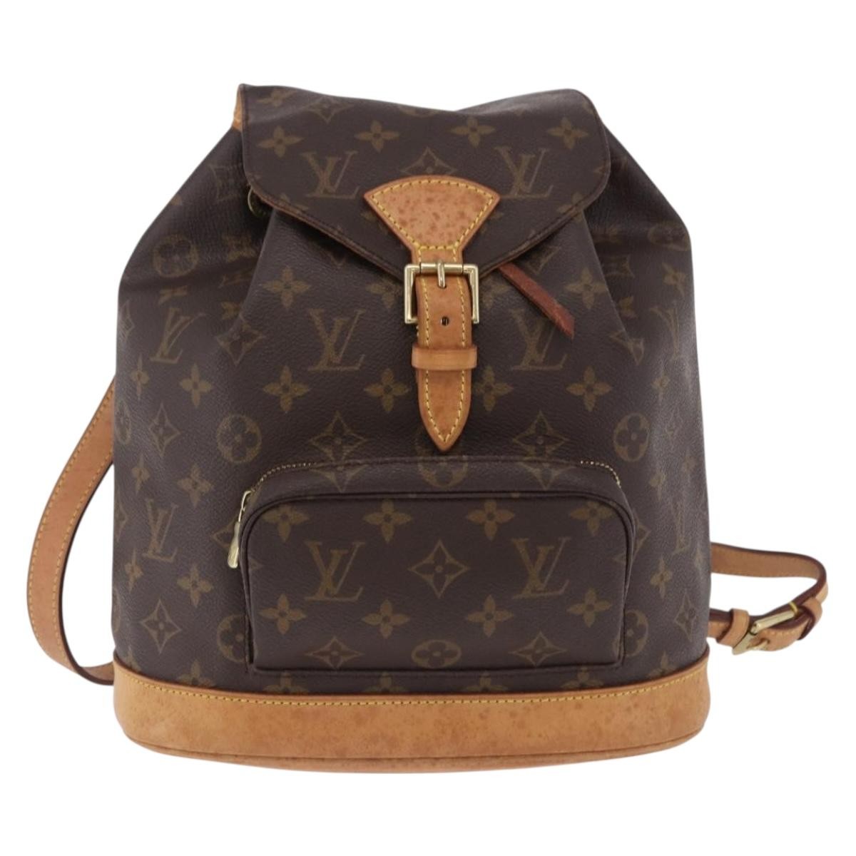Louis Vuitton Vintage Montsouris Monogram Canvas Brown Canvas Backpack Bag (Pre-Owned)